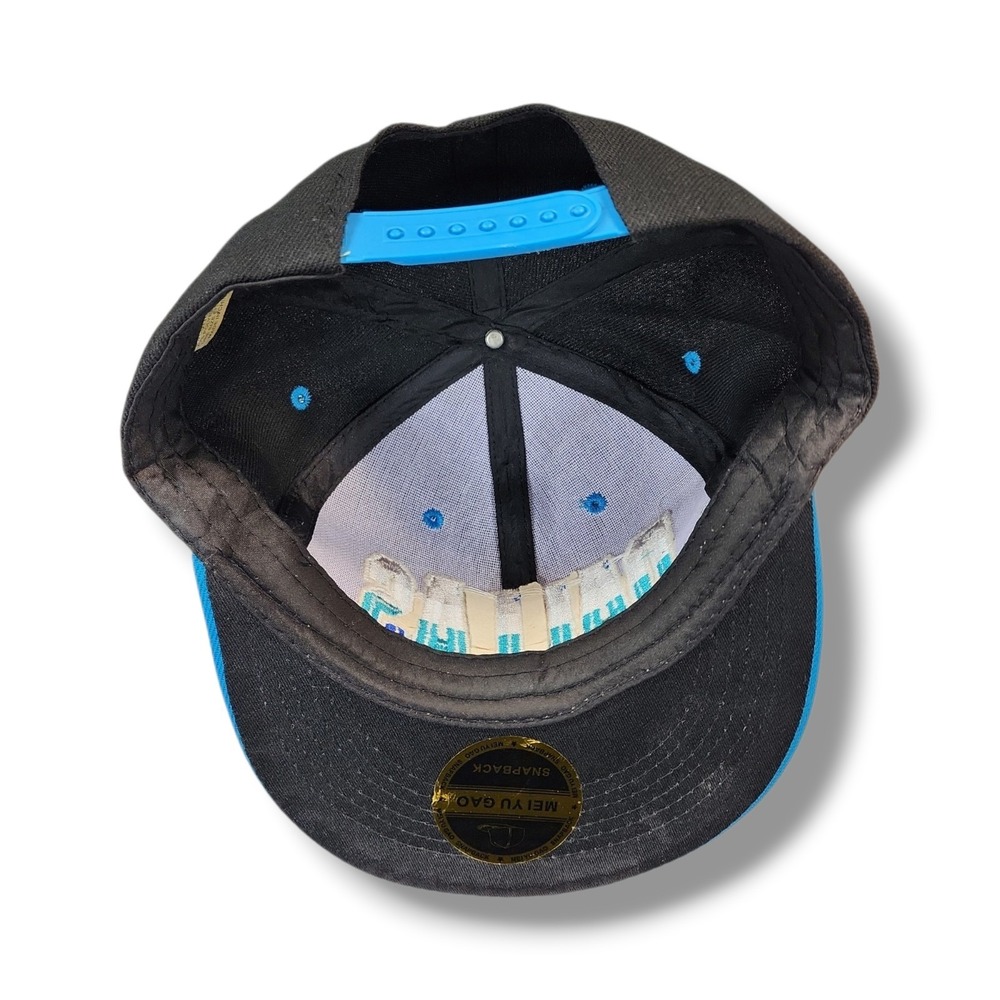 Mei Yu Gao DALLAS Embroidered Hat Ball Cap Snap Back Black/Blue NEW - Picture 8 of 9